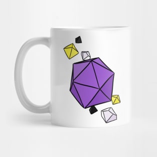 Nonbinary Pride Colors Dice Mug